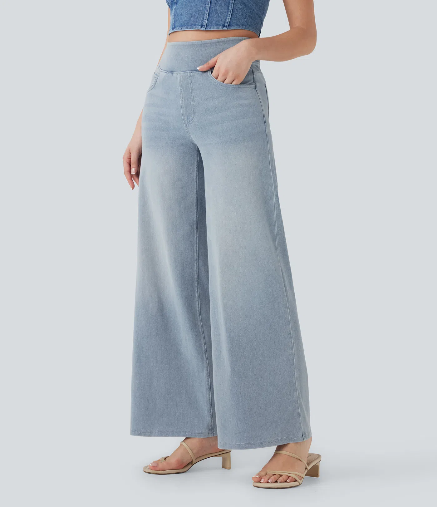 'Flexee' High-Waisted Stretch Denim with Pockets