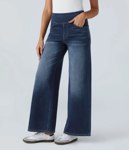 'Flexee' High-Waisted Stretch Denim with Pockets