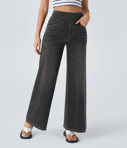 'Flexee' High-Waisted Stretch Denim with Pockets